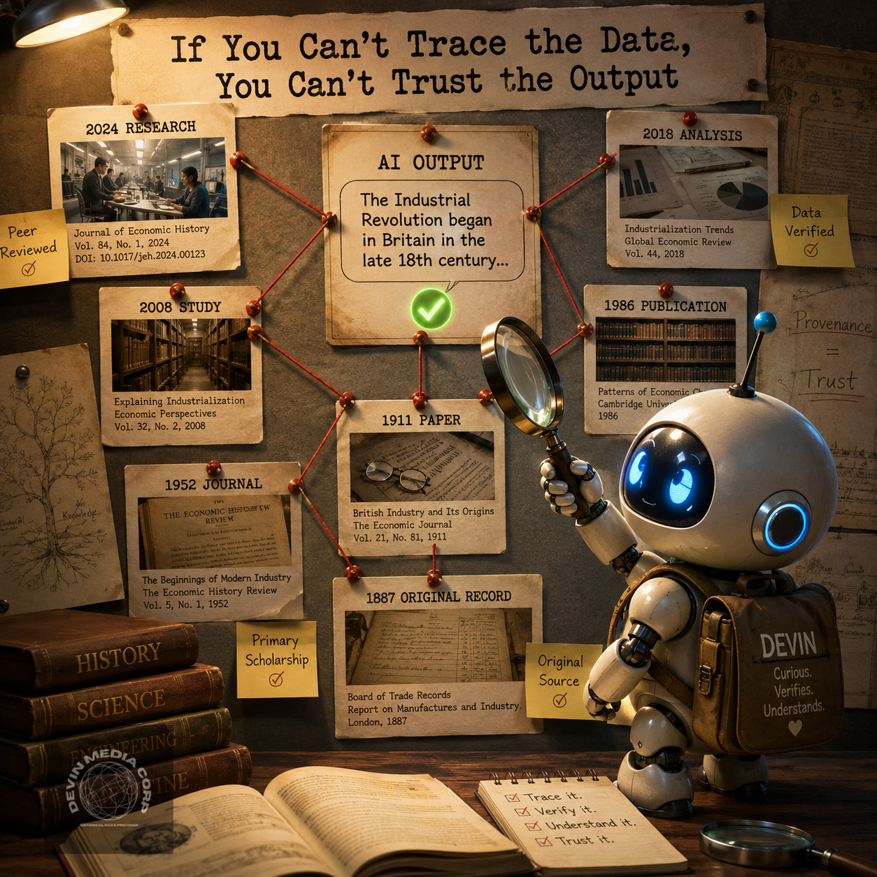 if you can't trace the data, you can't trust the output devin media corp (1)